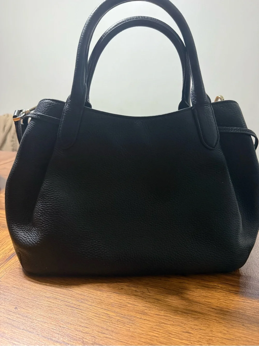 Kate Spade Black Pebbled Leather Dumpling Satchel Bag